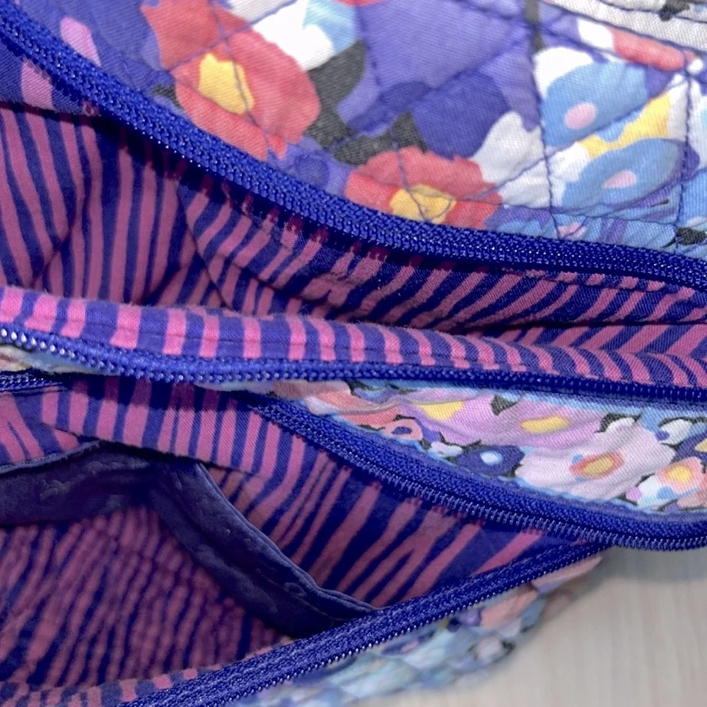 Vera Bradley Impressionista Crossbody Purple Quilted Shoulder Hipster Bag Purse